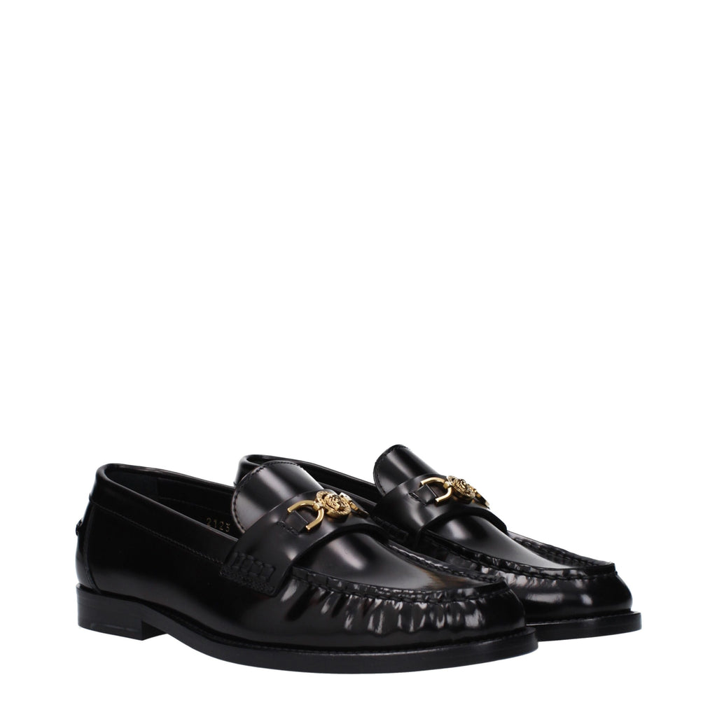 Versace Black Leather Loafer