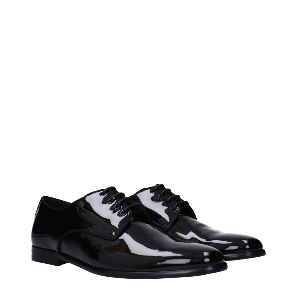 Dolce & Gabbana Black Leather Oxfords And Derby