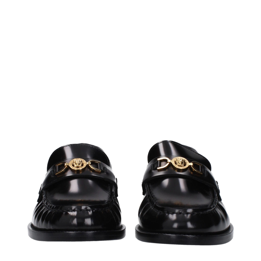Versace Black Leather Loafer
