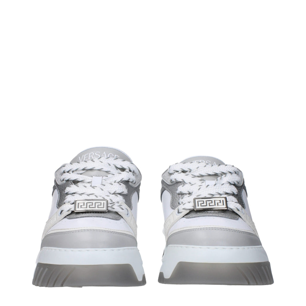 Versace White Leather Sneakers