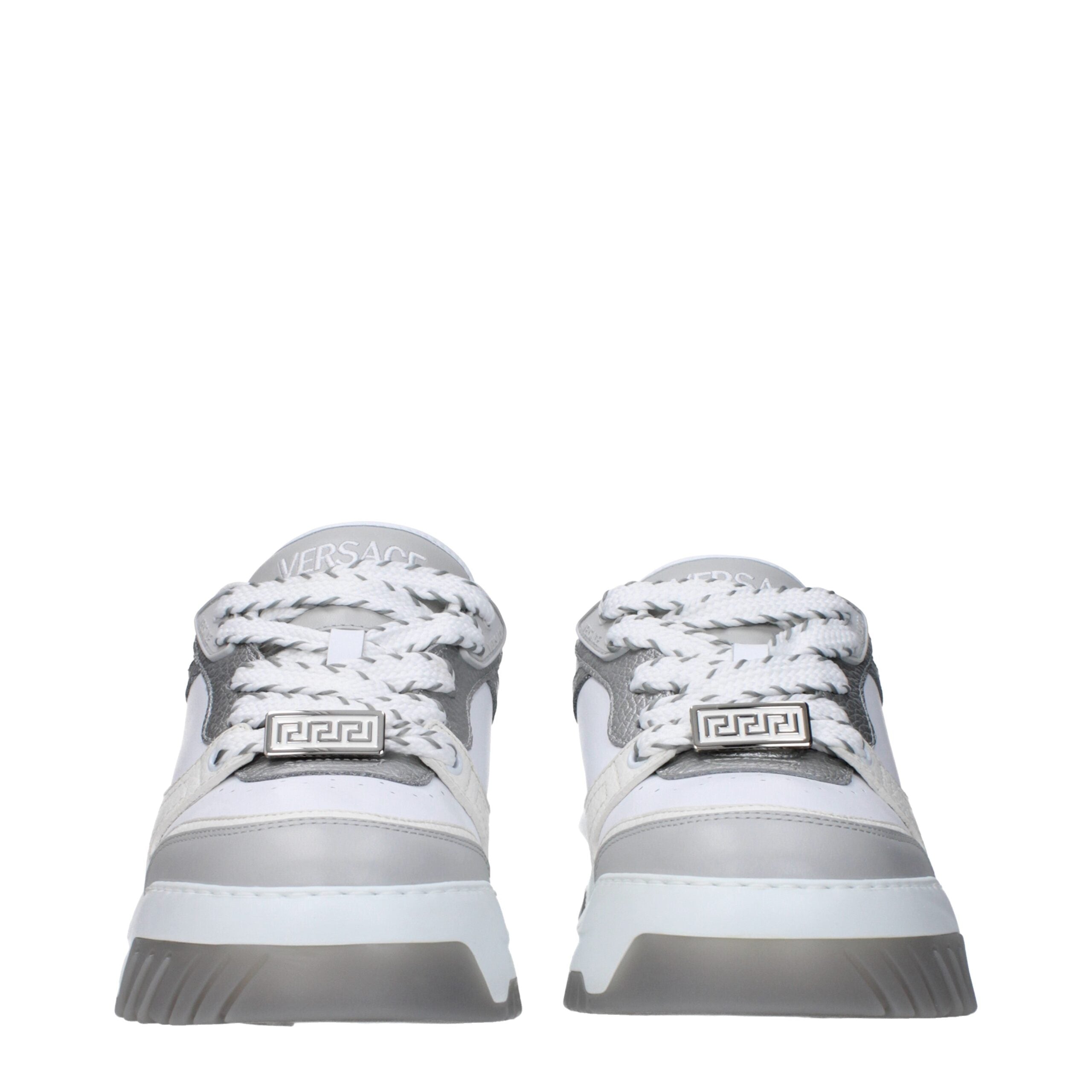Versace White Leather Sneakers