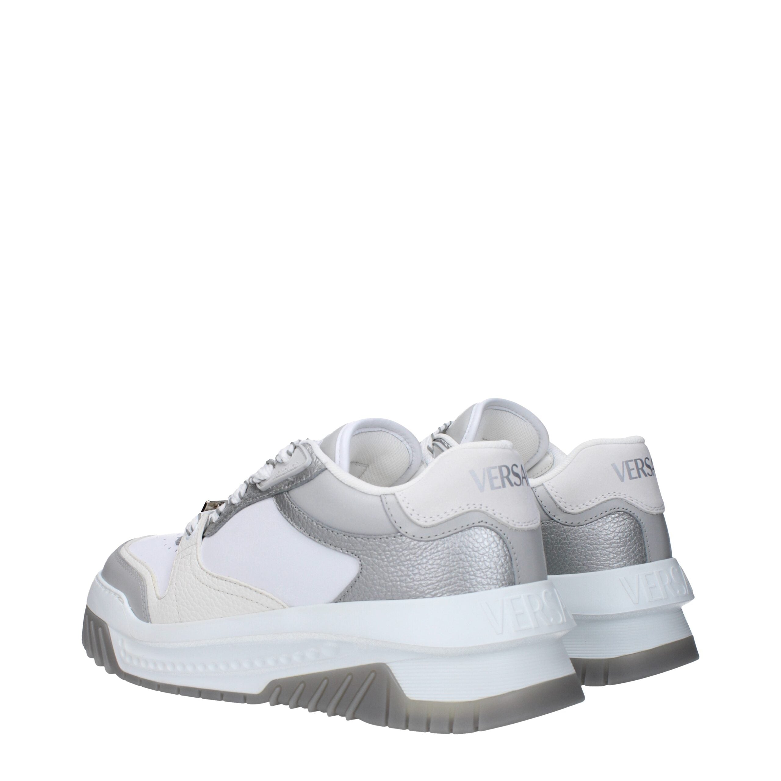Versace White Leather Sneakers