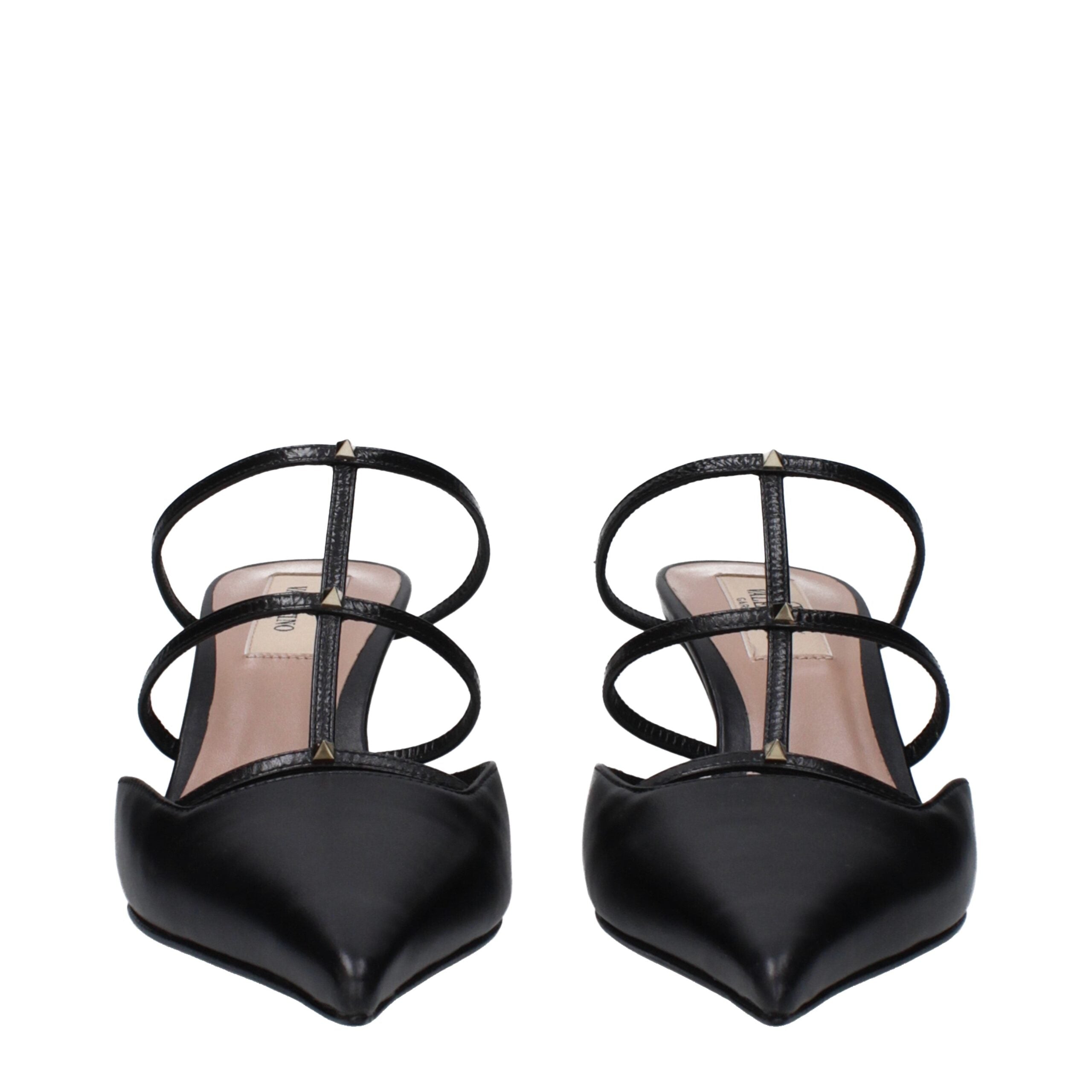 Valentino Garavani Black Leather Sandal