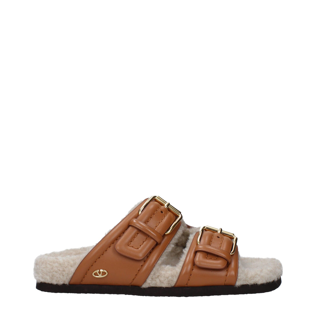 Valentino Garavani Brown Leather Slipper