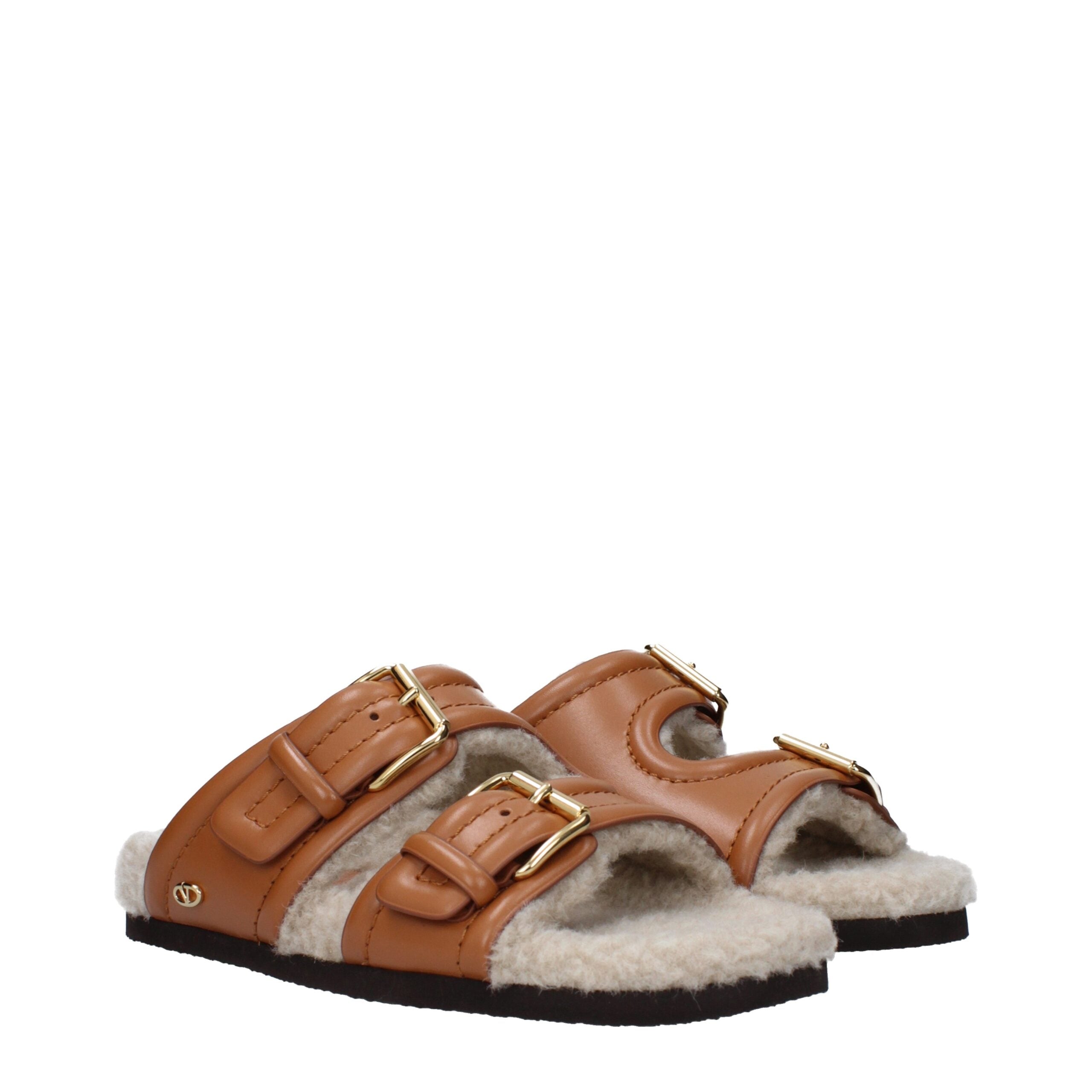 Valentino Garavani Brown Leather Slipper