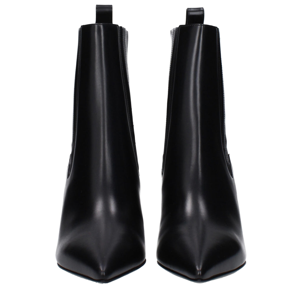 Valentino Garavani Black Leather Ankle