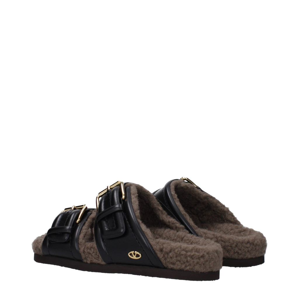 Valentino Garavani Black Leather Slipper