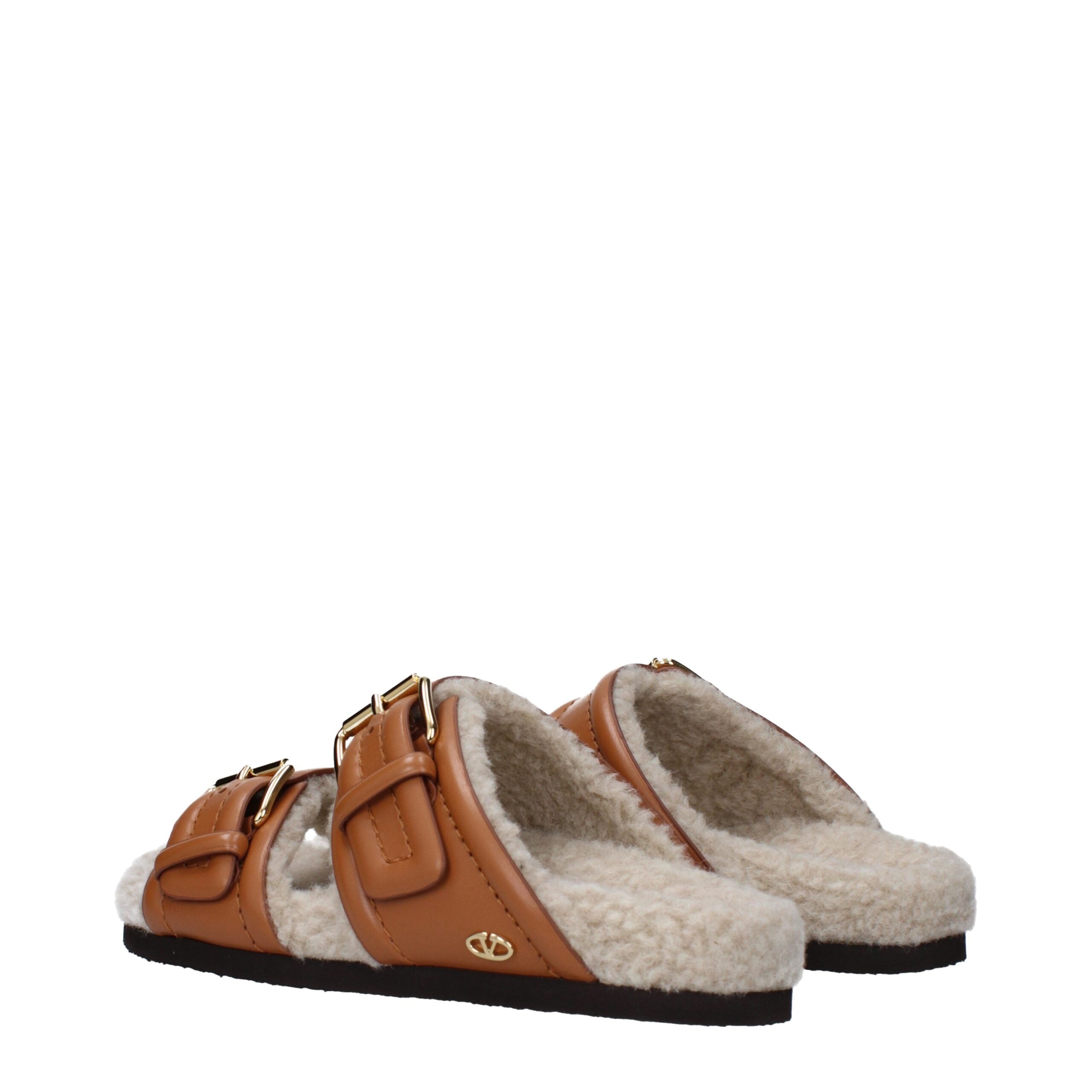 Valentino Garavani Brown Leather Slipper