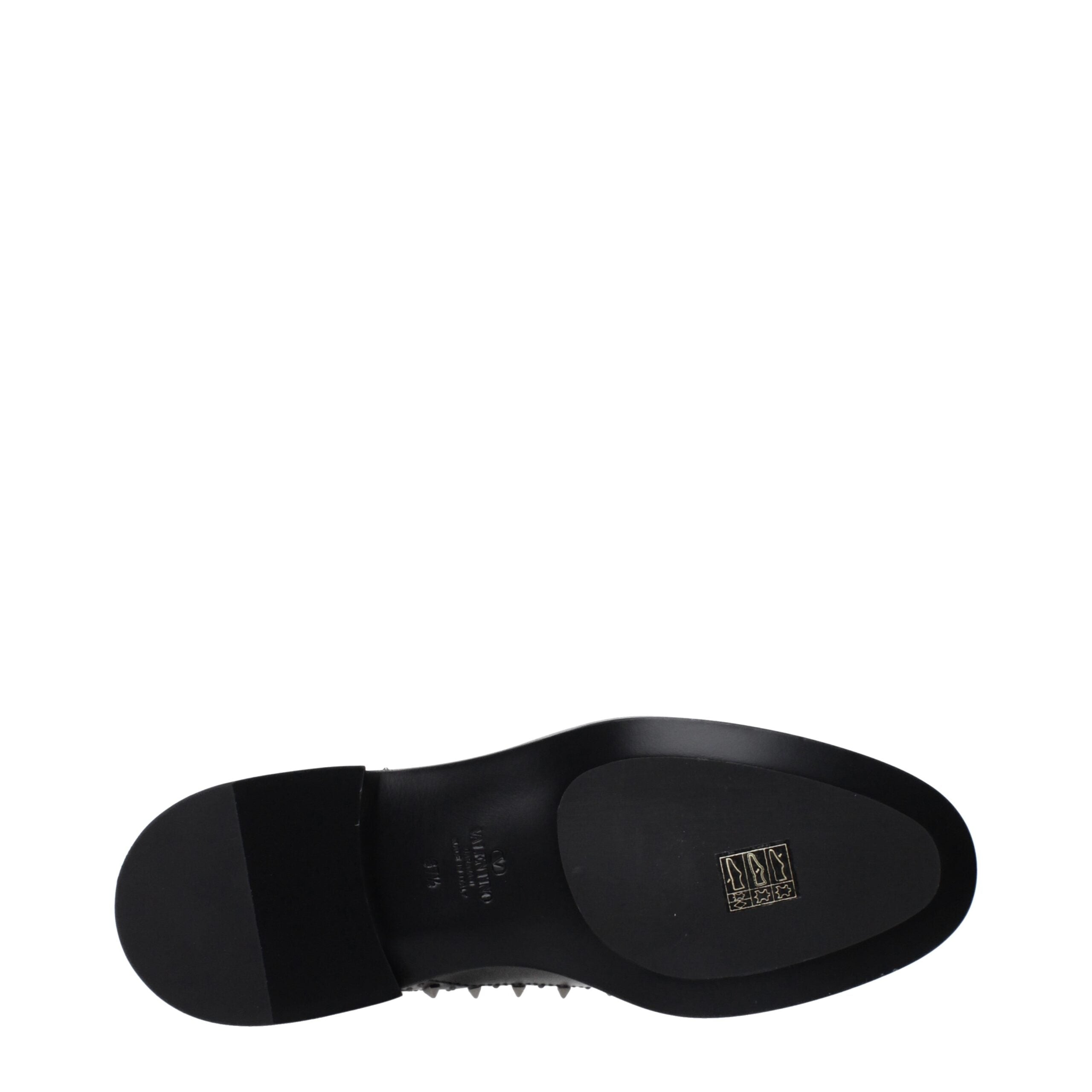 Valentino Garavani Black Leather Oxfords And Derby