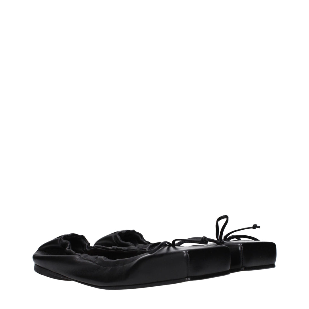 Jacquemus Black Leather Ballet Flat