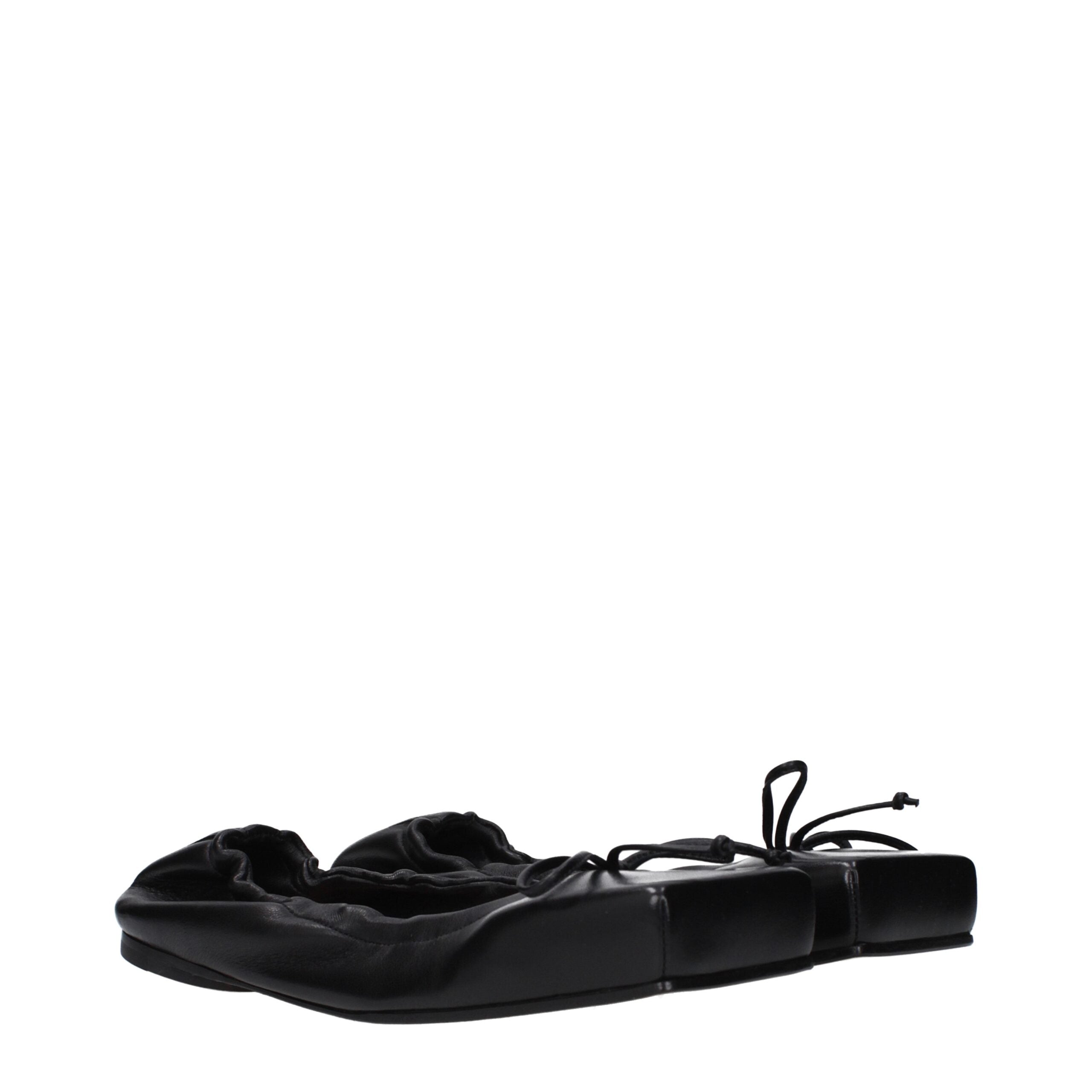 Jacquemus Black Leather Ballet Flat