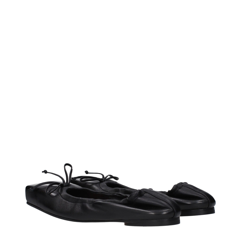 Jacquemus Black Leather Ballet Flat