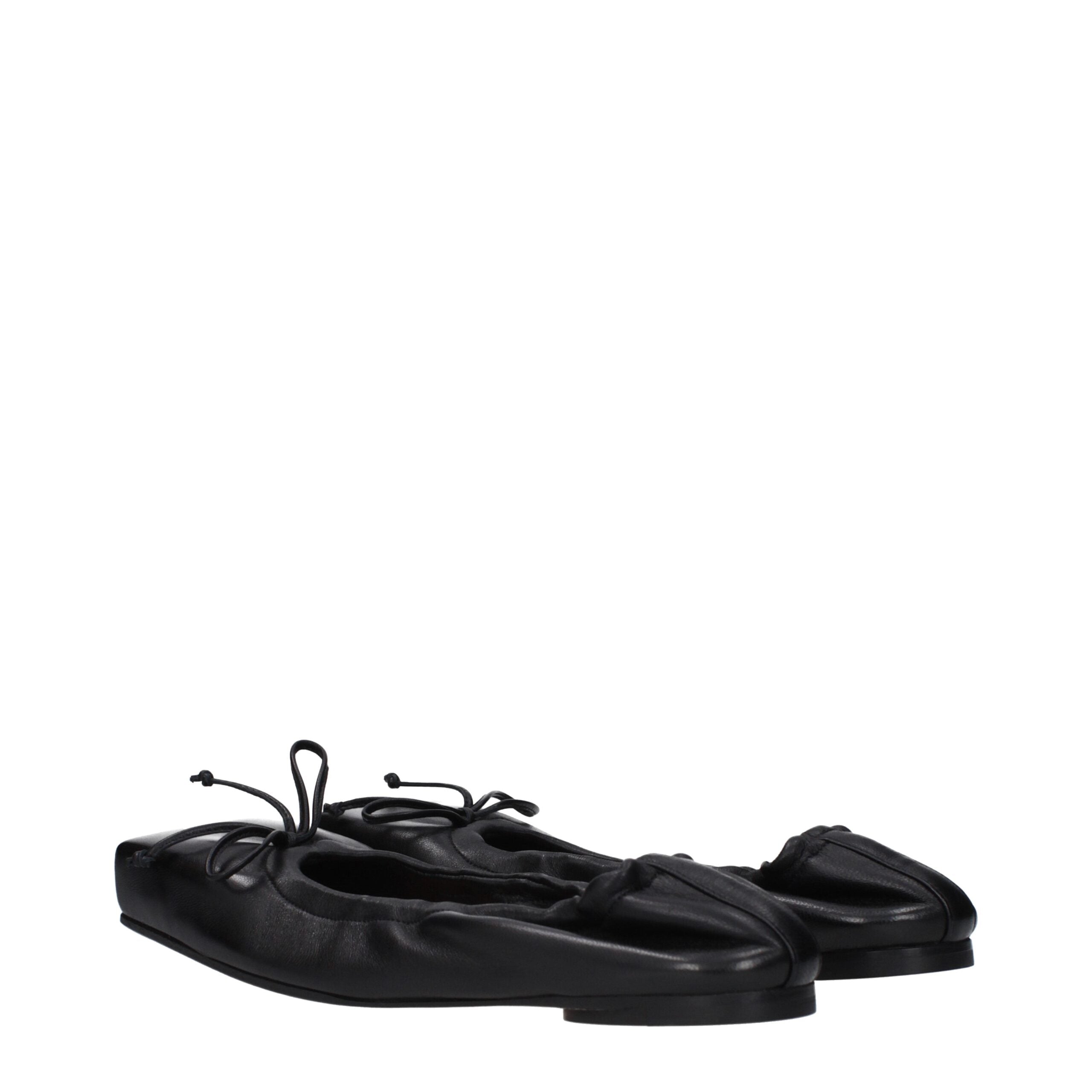 Jacquemus Black Leather Ballet Flat
