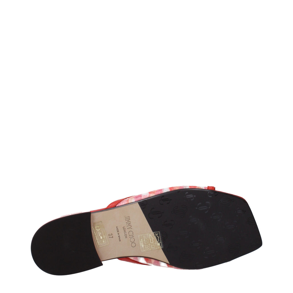 Jimmy Choo Orange Fabric Slipper