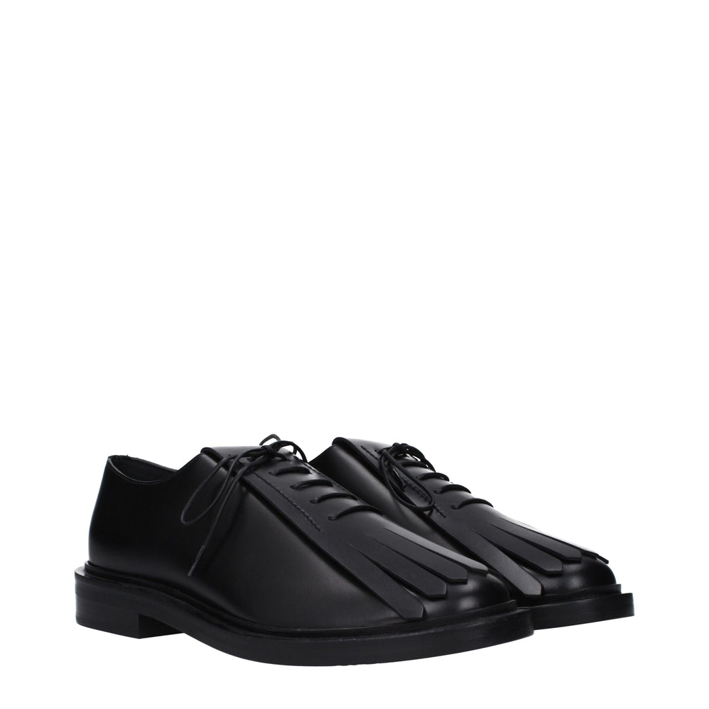 Max Mara Black Leather Oxfords And Derby