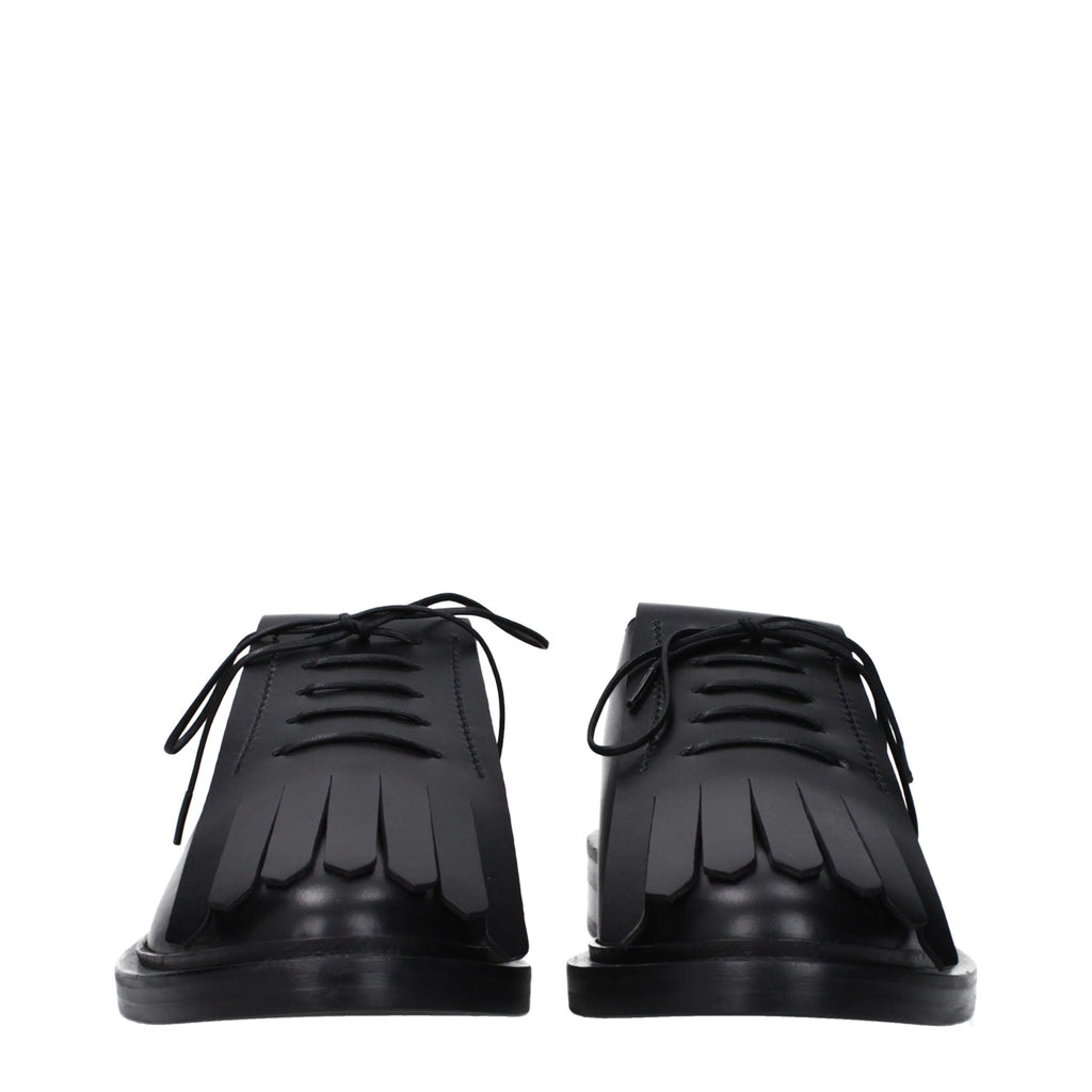 Max Mara Black Leather Oxfords And Derby