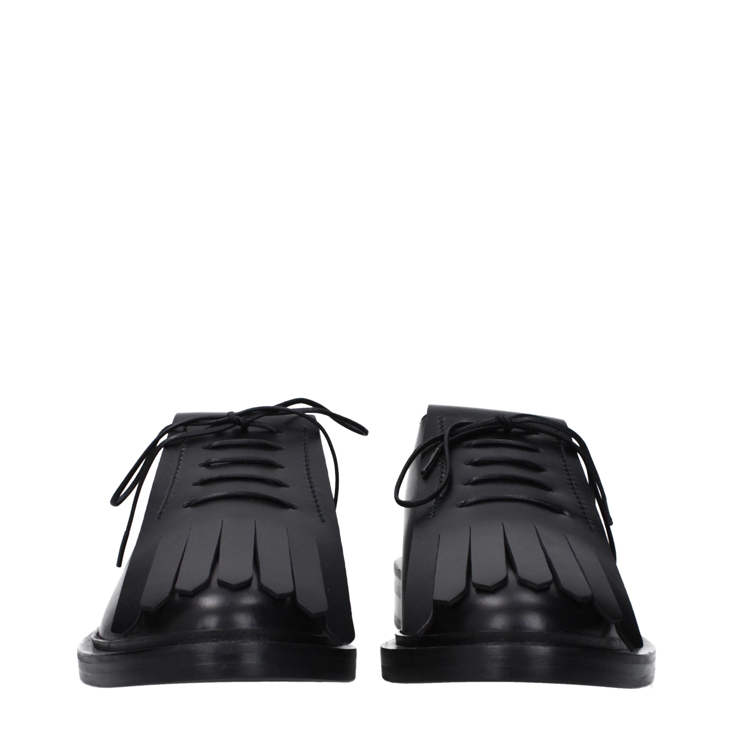 Max Mara Black Leather Oxfords And Derby
