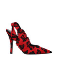 The Attico Red Fabric Sandal