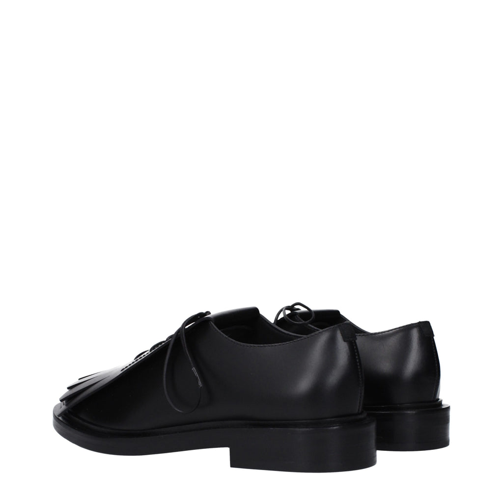 Max Mara Black Leather Oxfords And Derby