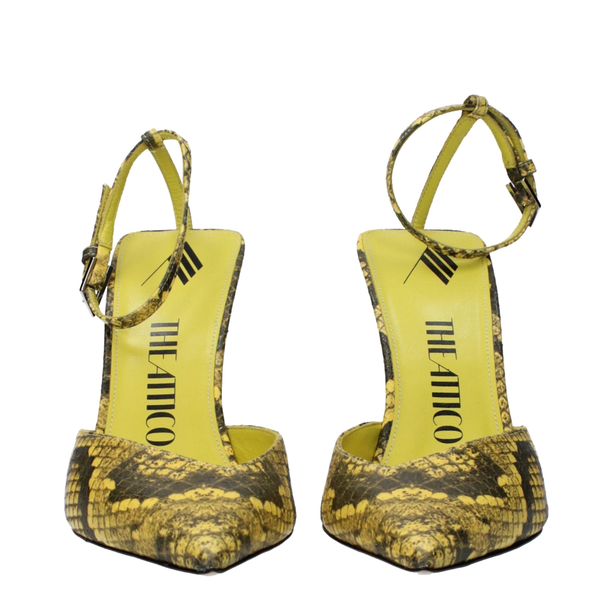 The Attico Yellow Leather Sandal
