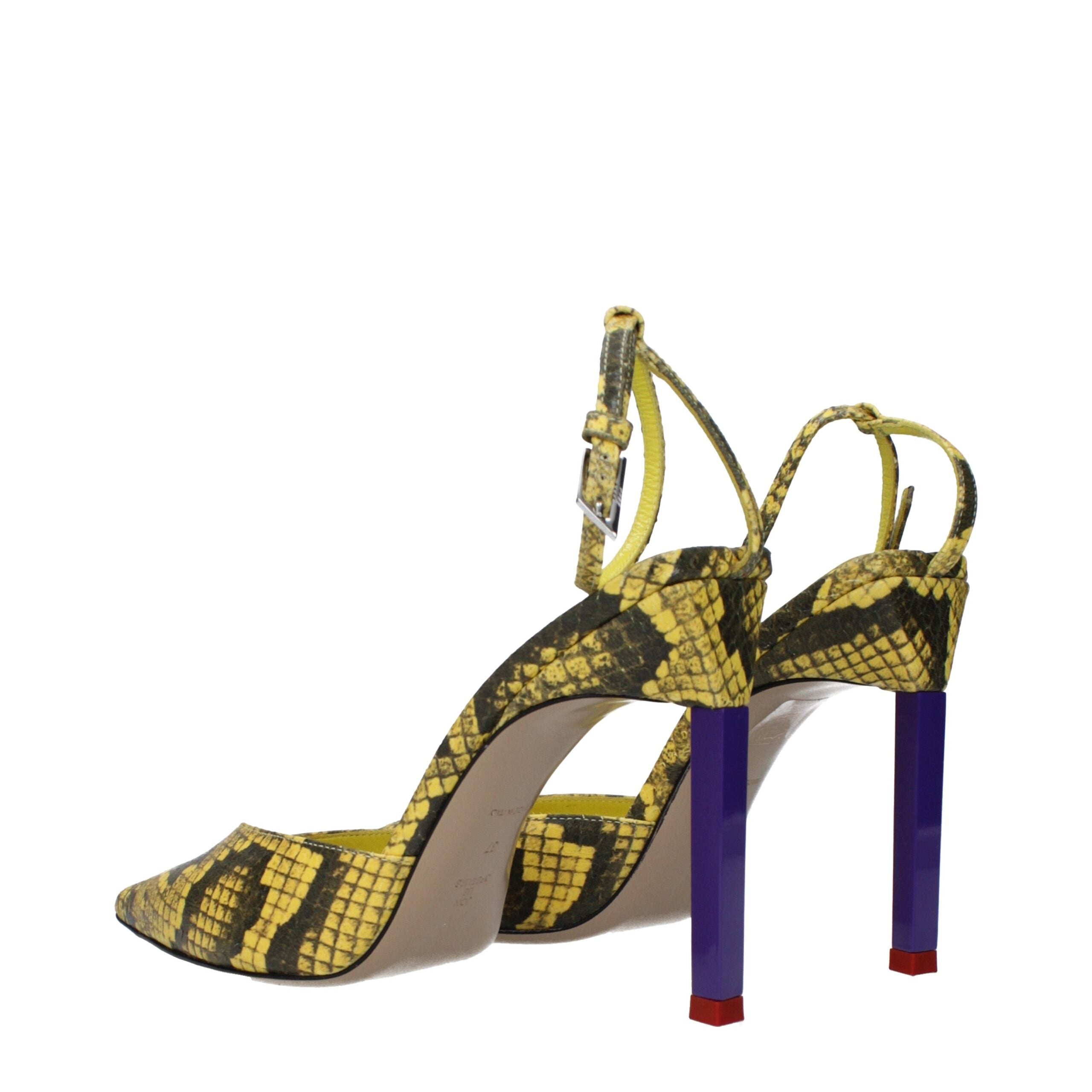 The Attico Yellow Leather Sandal