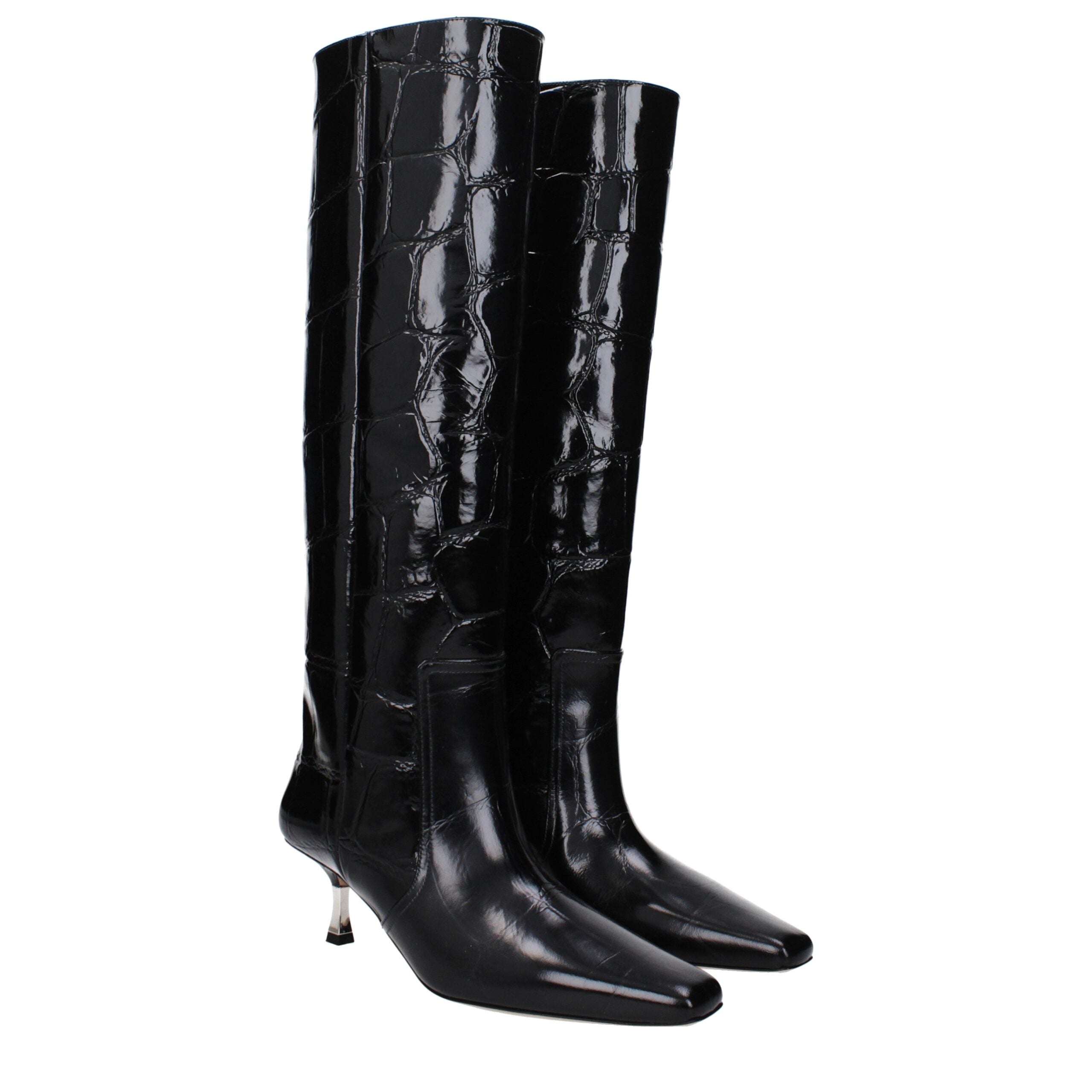 Paris Texas Black Leather Boot