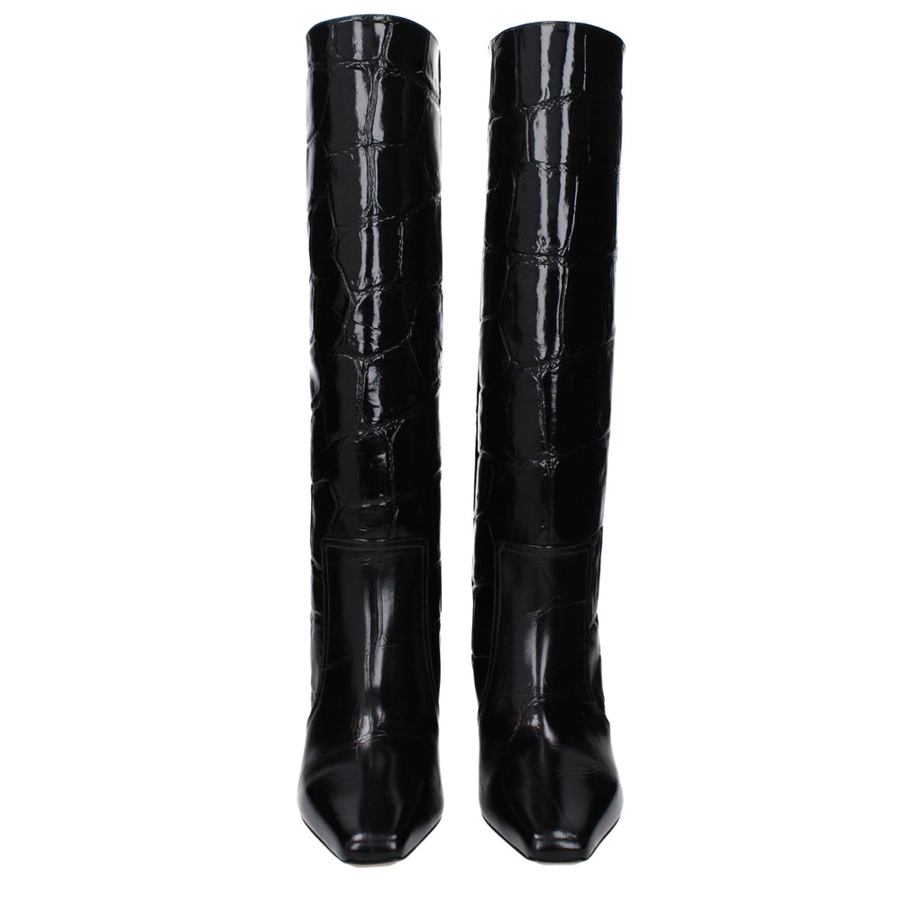 Paris Texas Black Leather Boot
