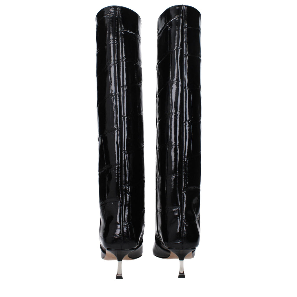 Paris Texas Black Leather Boot