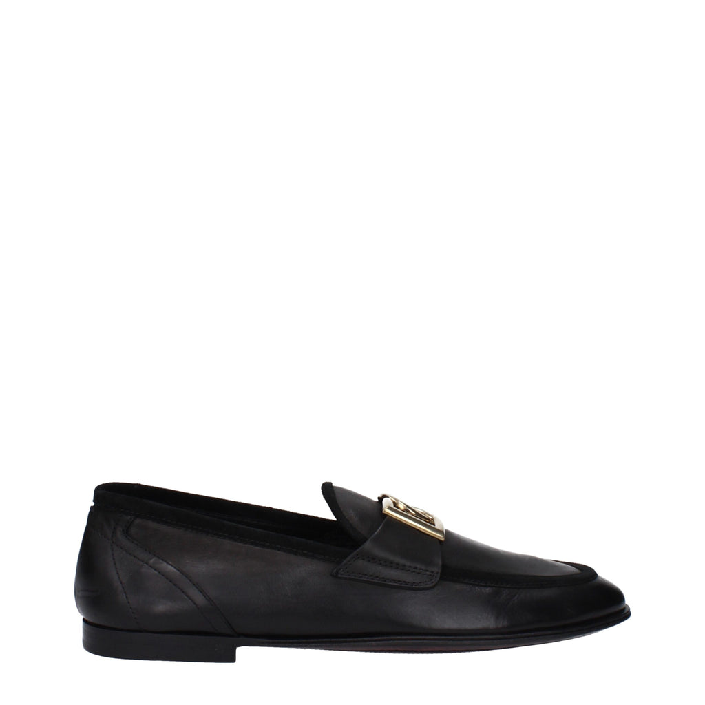 Dolce & Gabbana Black Leather Loafer