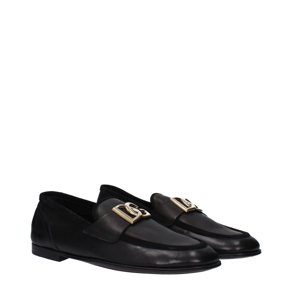 Dolce & Gabbana Black Leather Loafer