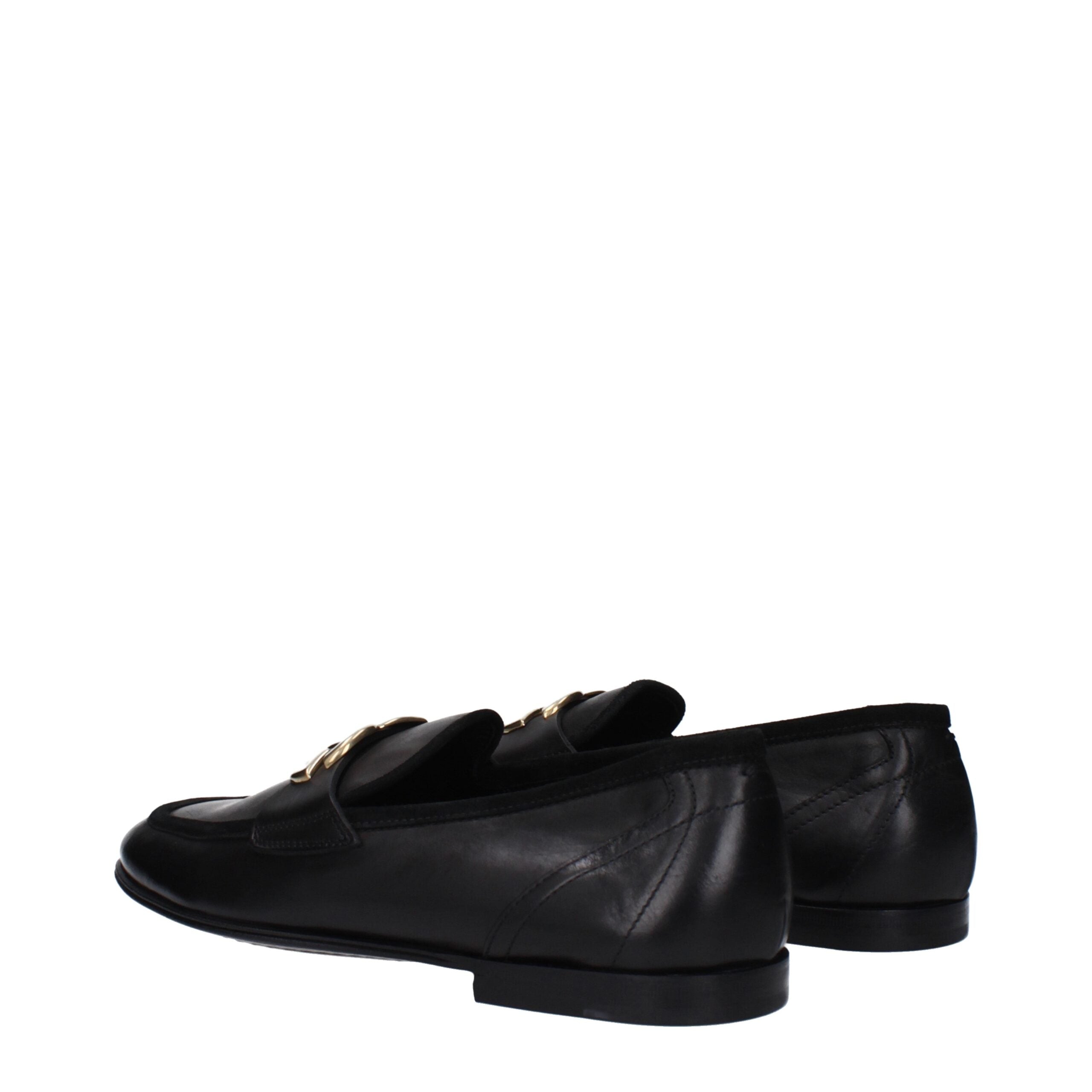 Dolce & Gabbana Black Leather Loafer