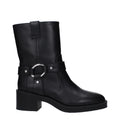 Stuart Weitzman Black Leather Ankle