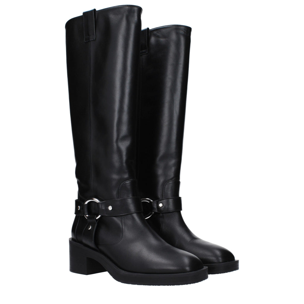 Stuart Weitzman Black Leather Boot