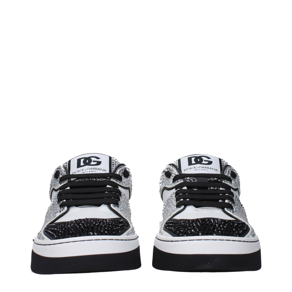Dolce & Gabbana White Leather Sneakers
