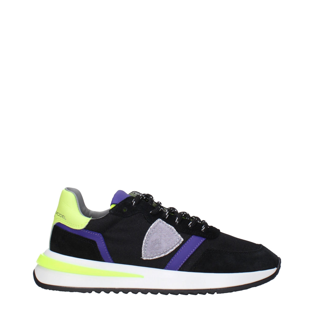 Philippe Model Black Fabric Sneakers