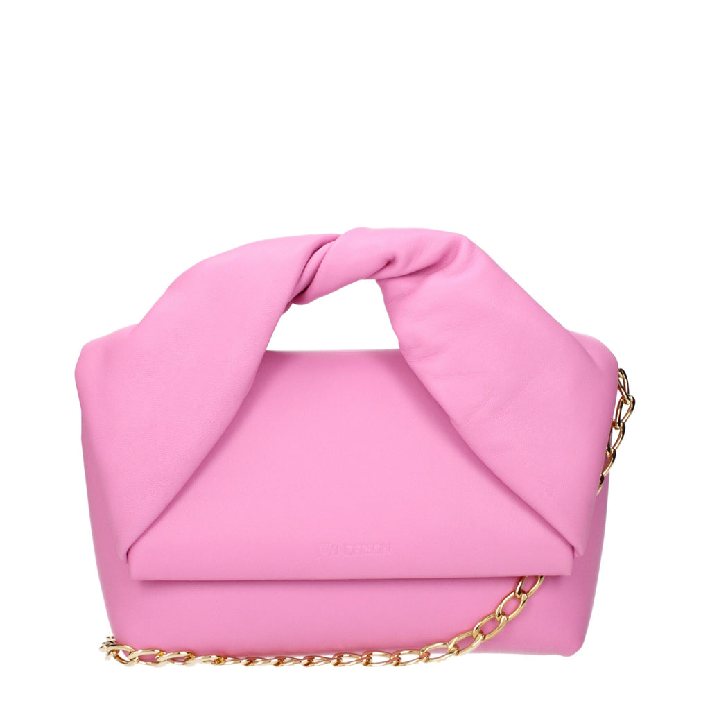 Bolso de cuero rosa de Jw Anderson