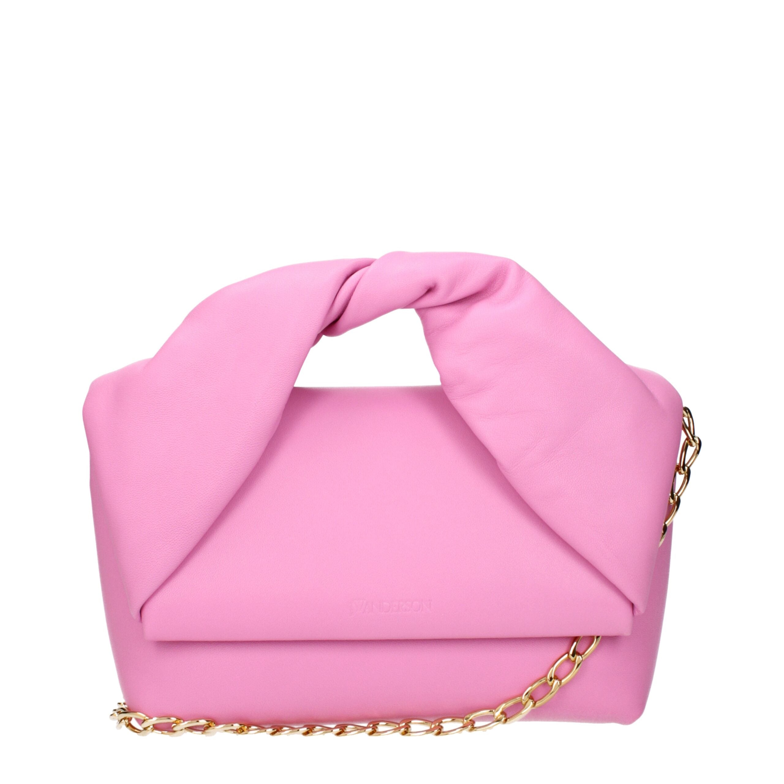 Bolso de cuero rosa de Jw Anderson