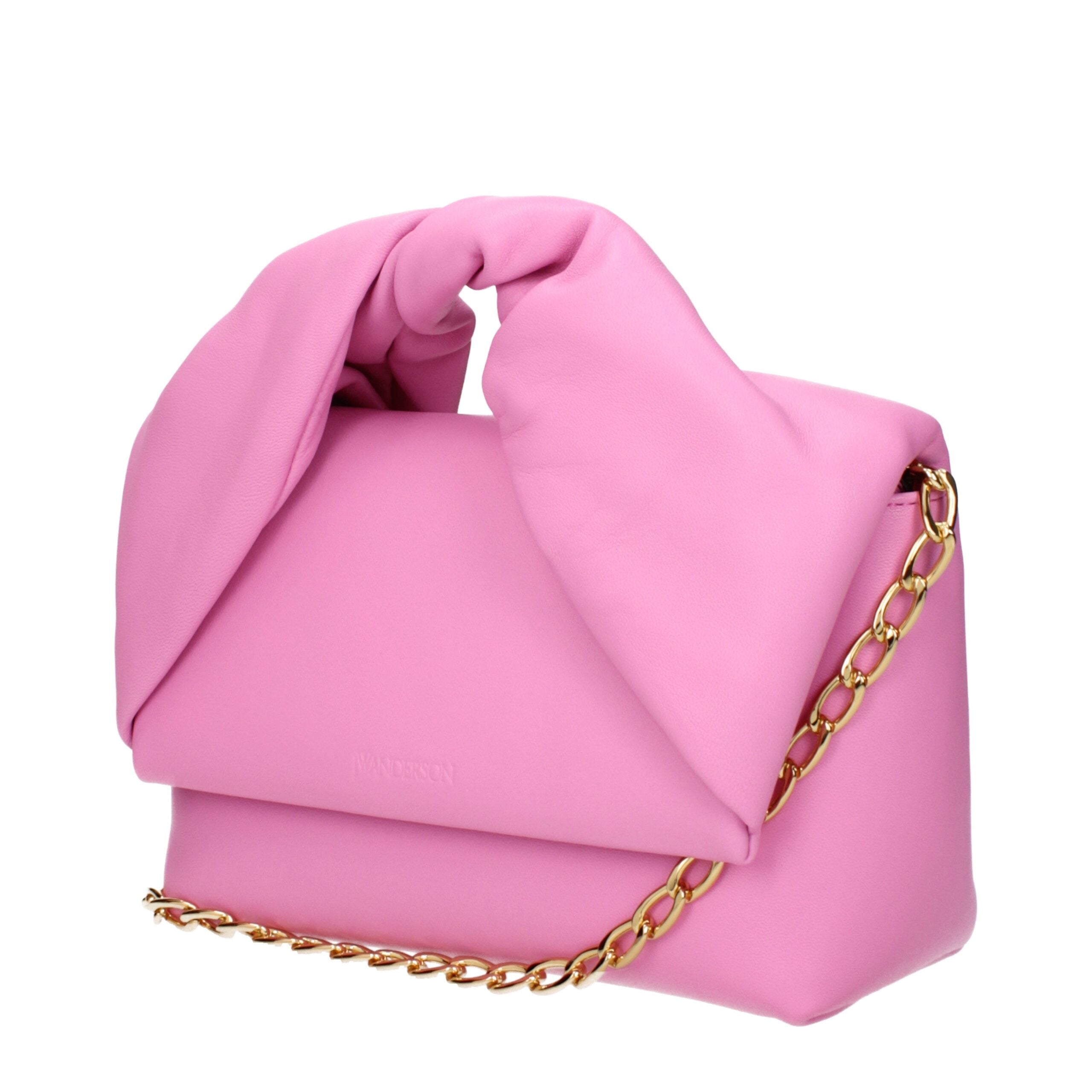 Bolso de cuero rosa de Jw Anderson