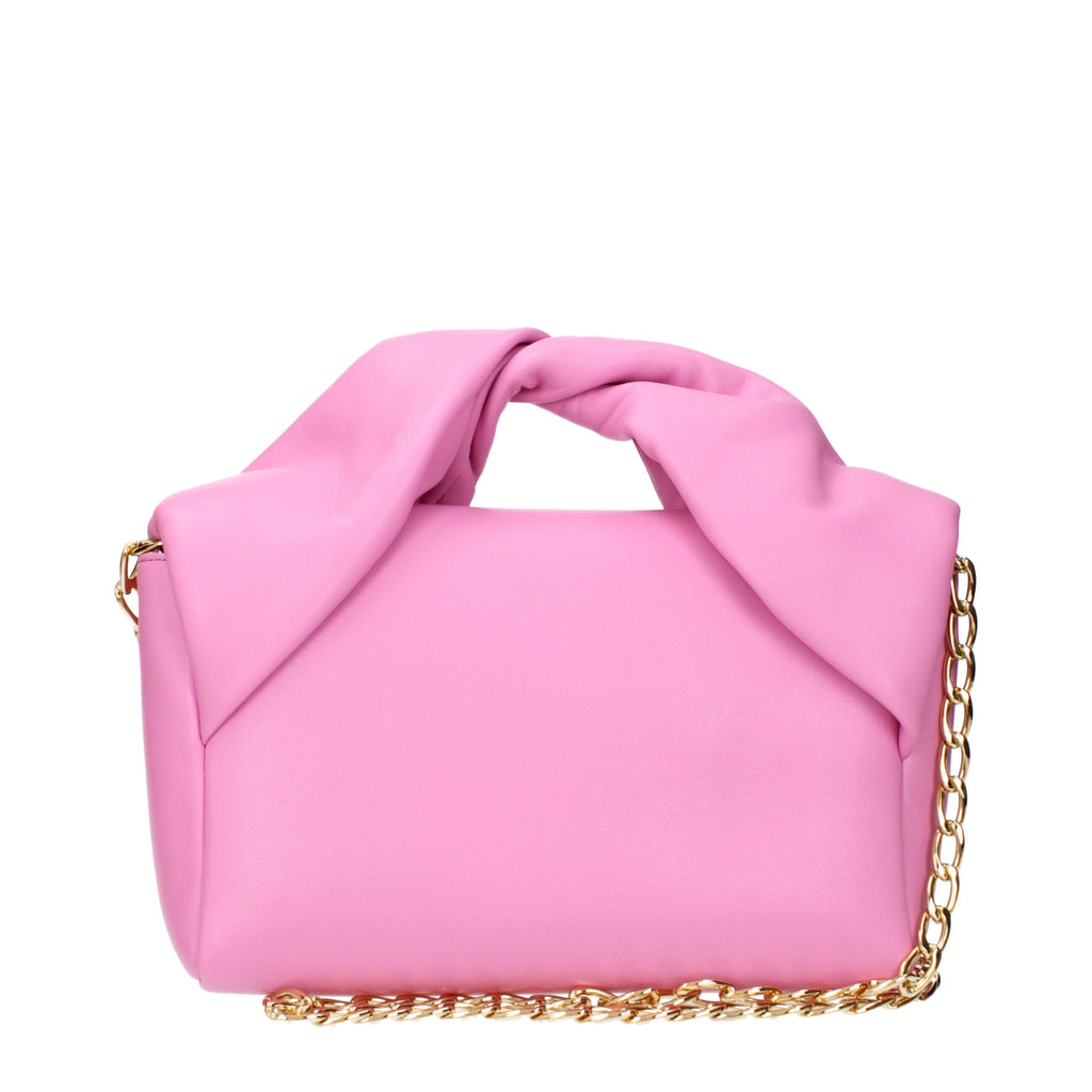 Bolso de cuero rosa de Jw Anderson