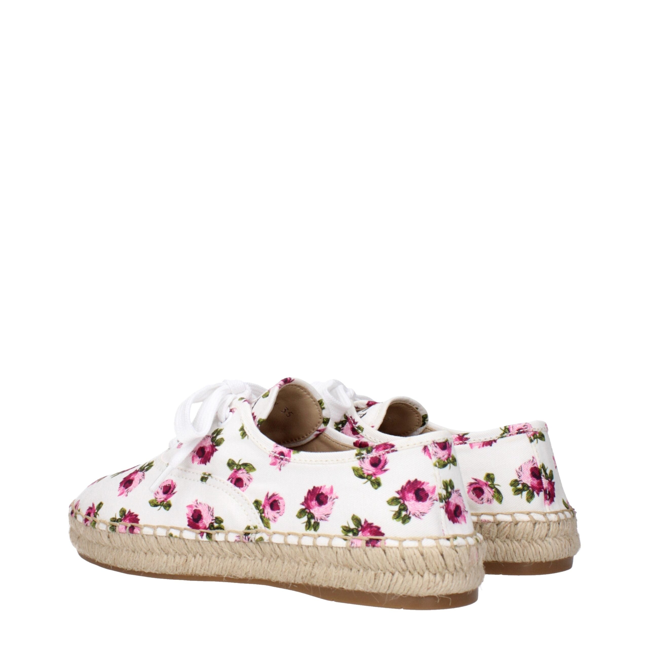 Prada White Fabric Espadrille