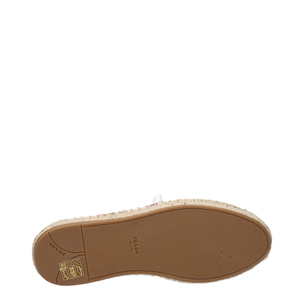 Prada White Fabric Espadrille