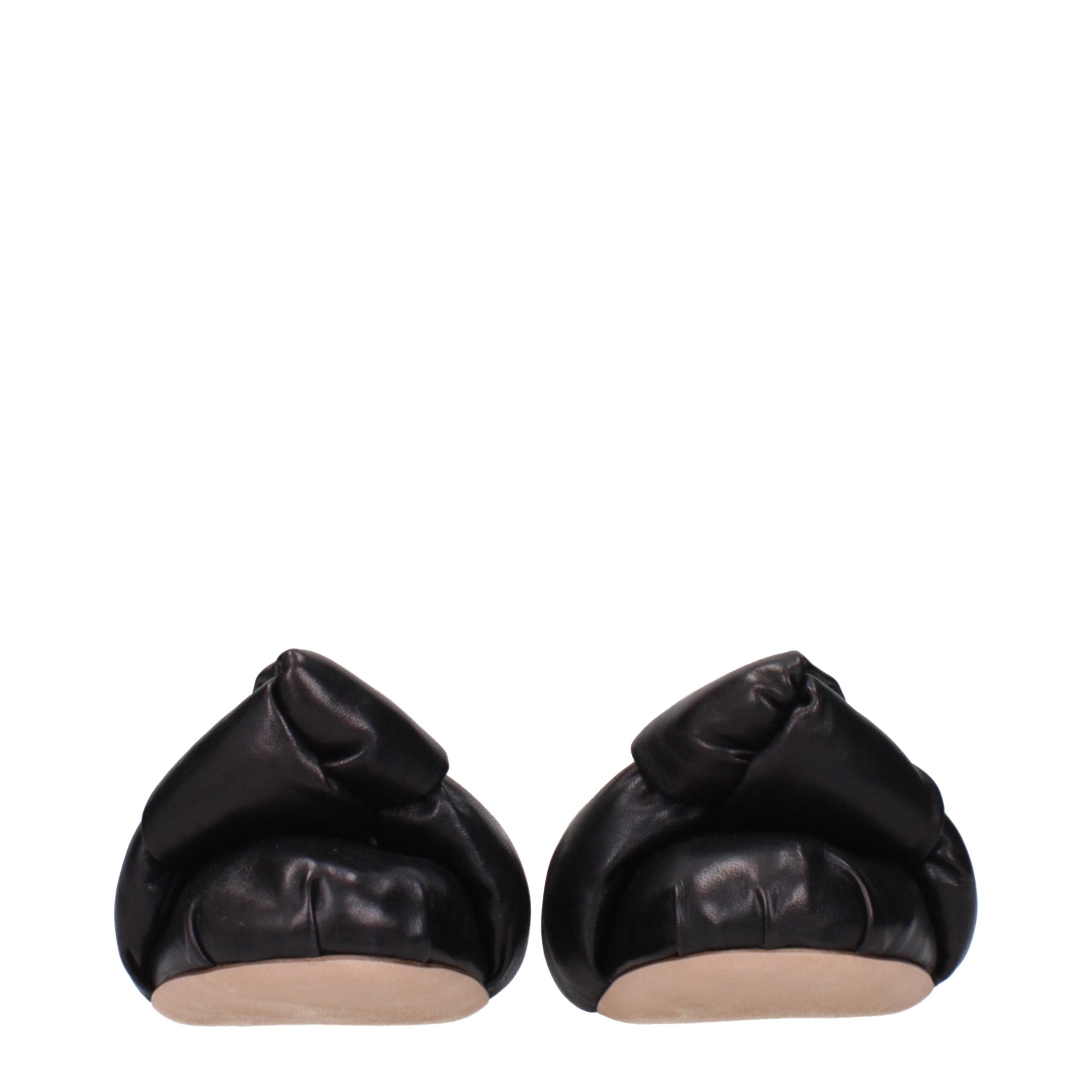 Miu Miu Black Leather Ballet Flat