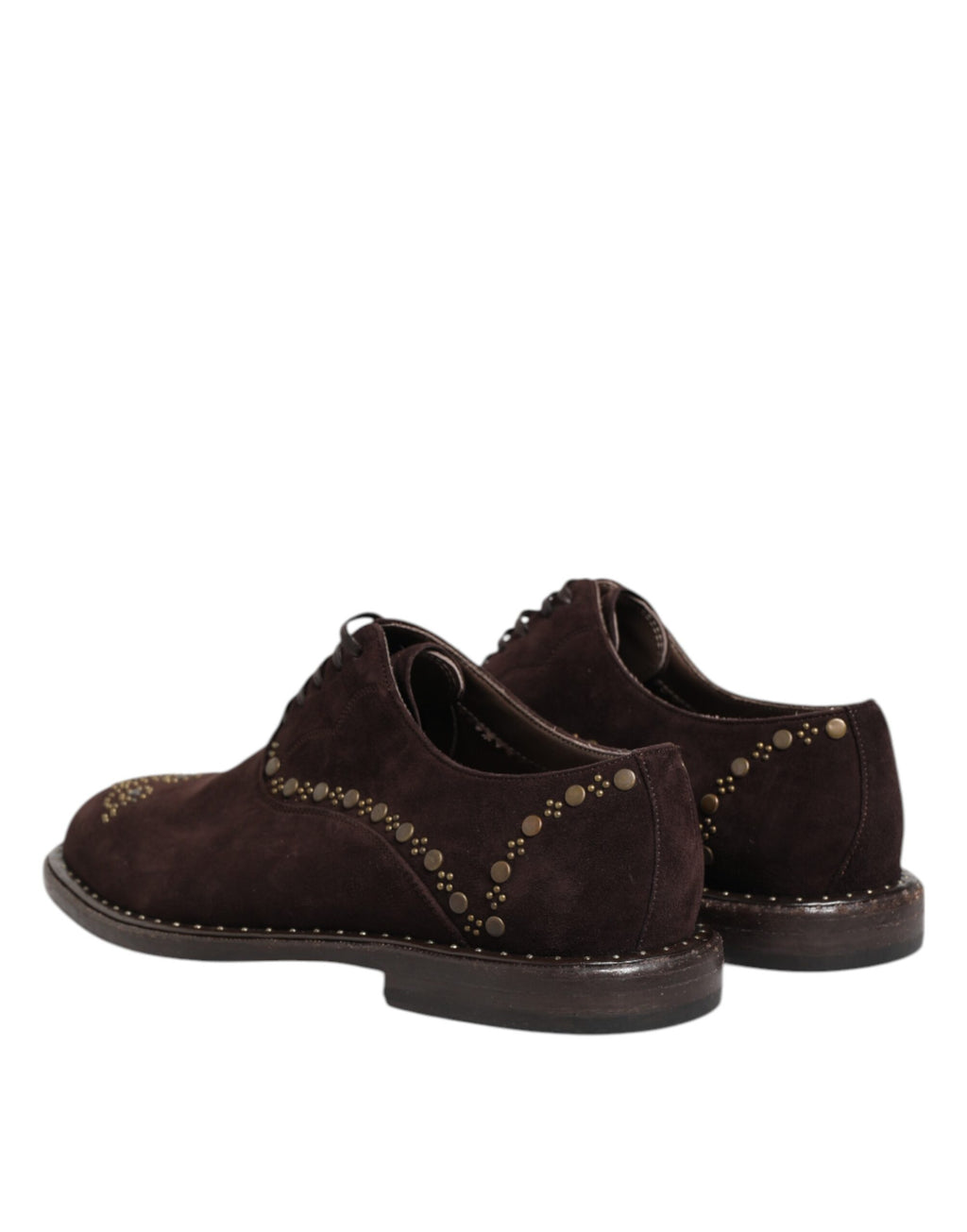 Dolce & Gabbana Elegant Brown Velvet Oxford Lace-up Shoes