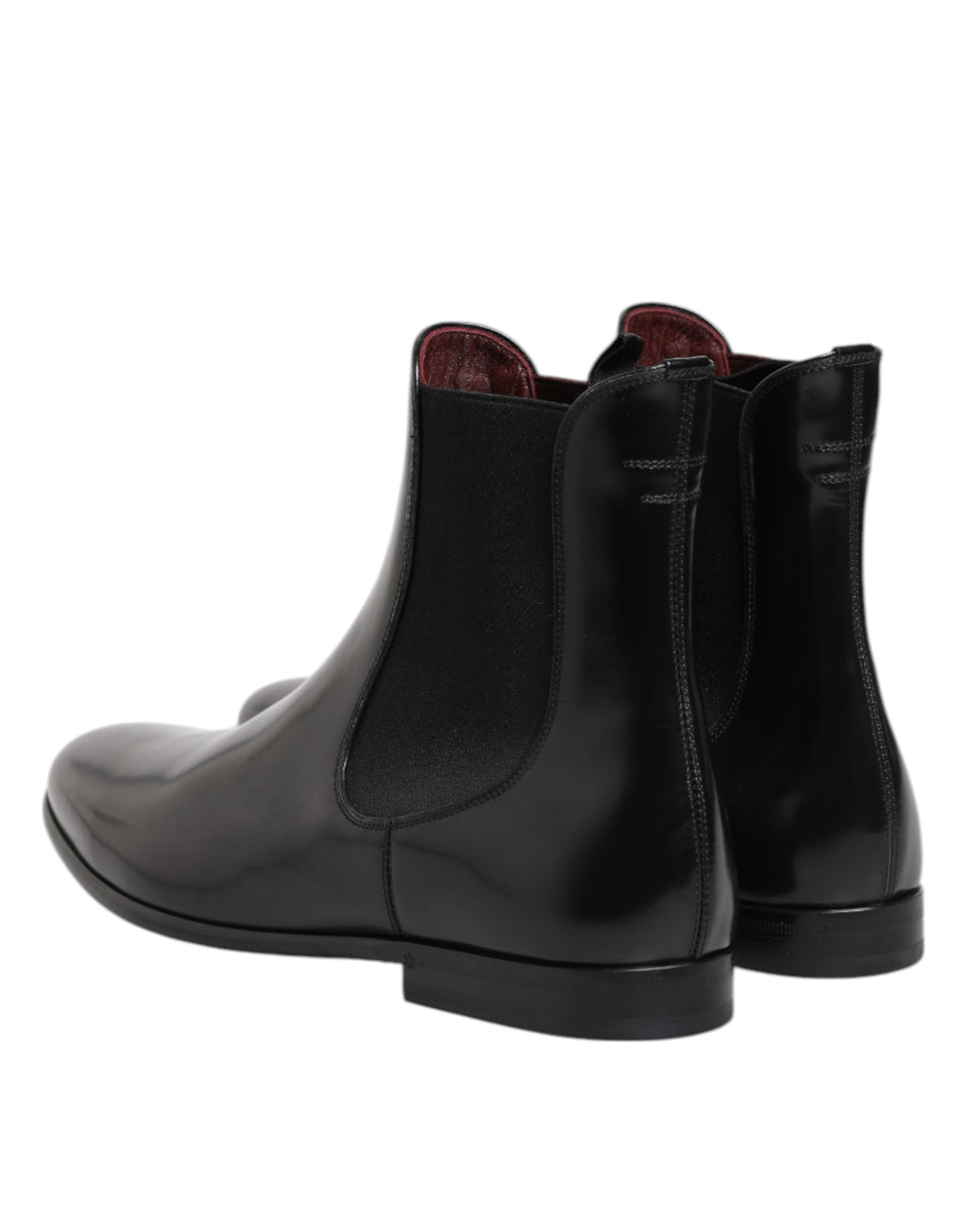 Dolce & Gabbana Black Chelsea Slip On Mid Calf Boots Shoes