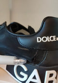 Zapatillas Dolce & Gabbana Portofino de Piel de Becerro Negra