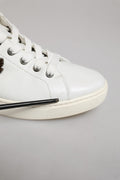 Zapatillas de hombre Dolce & Gabbana blancas plateadas con Sagrado Corazón