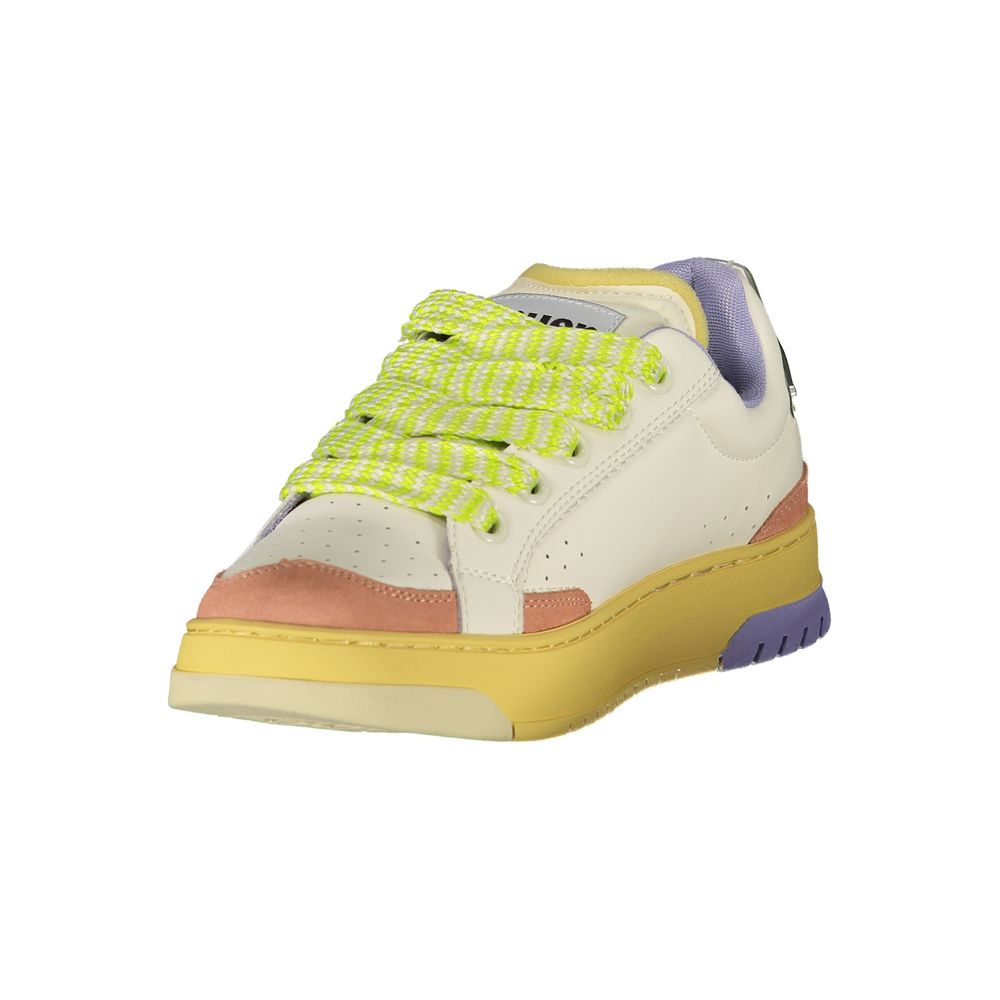 Blauer White Polyester Sneaker