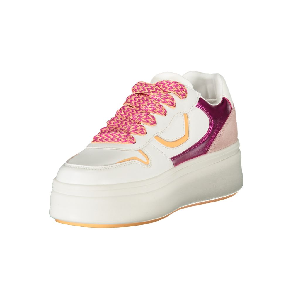 Blauer White Polyester Sneaker