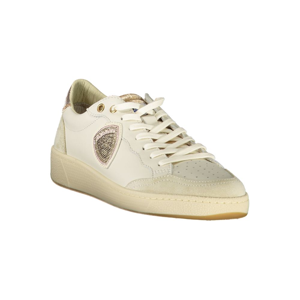 Blauer White Polyester Sneaker