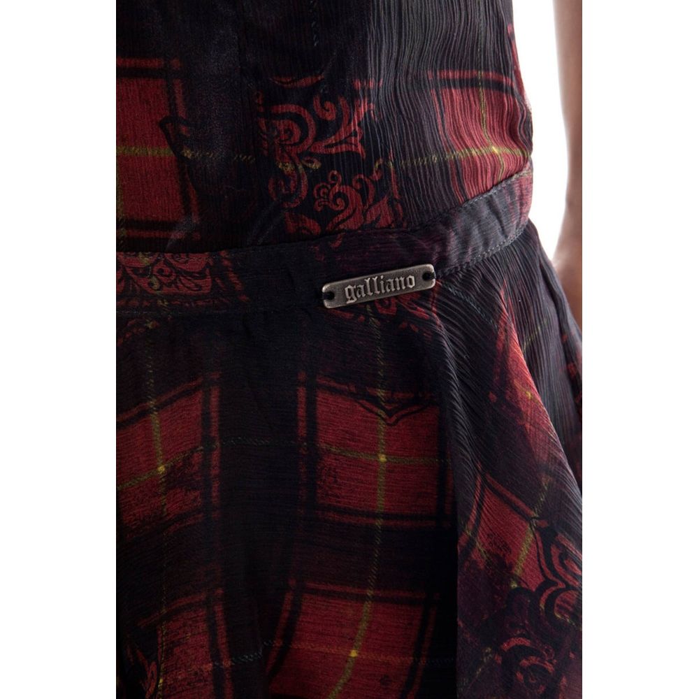 John Galliano Black Silk Skirt